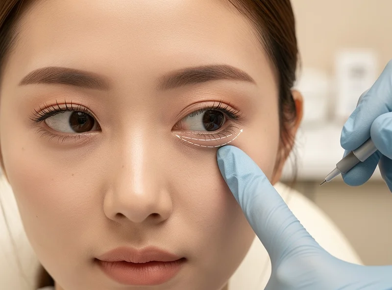 Under eye fat repositioning result